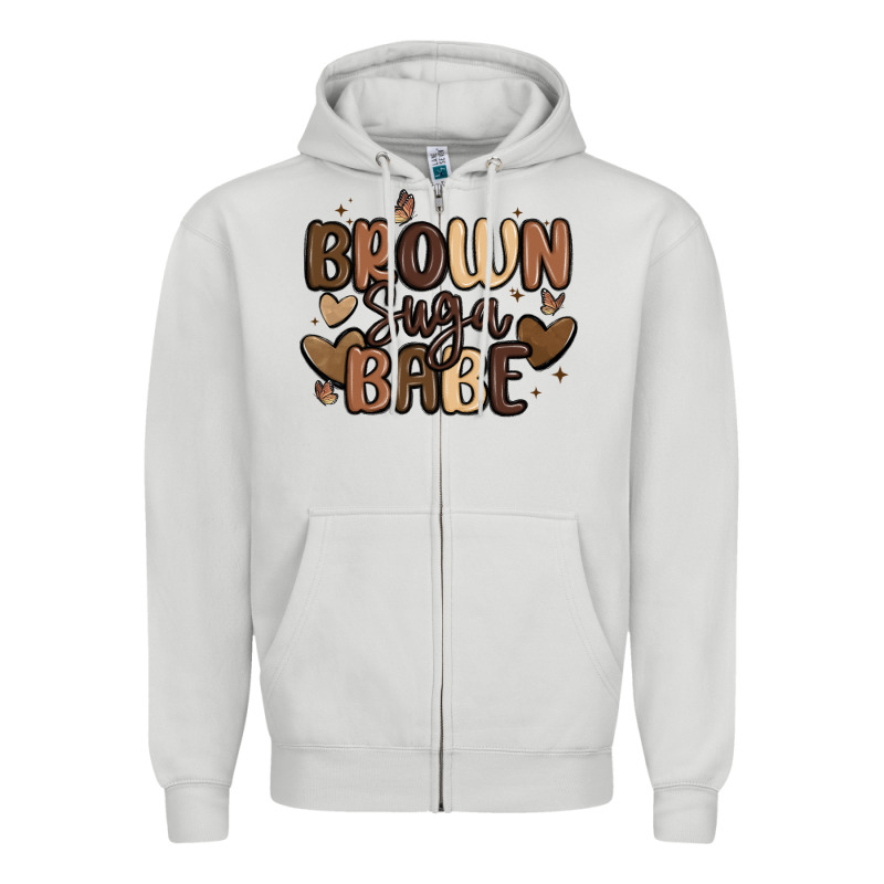 Brown Sugar Babe Zipper Hoodie by MaliasSmallBusiness | Teevron