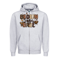 Heather Grey brown sugar babe Zipper Hoodie - MaliasSmallBusiness