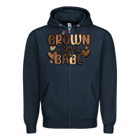 Navy brown sugar babe Zipper Hoodie - MaliasSmallBusiness