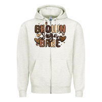 Oatmeal Heather brown sugar babe Zipper Hoodie - MaliasSmallBusiness
