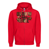 Red brown sugar babe Zipper Hoodie - MaliasSmallBusiness