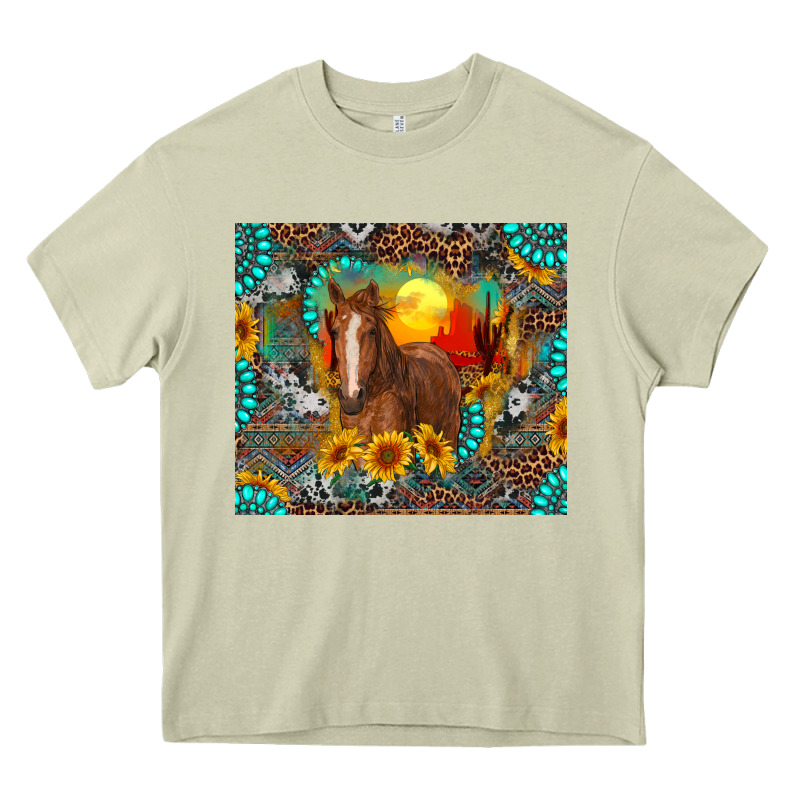 Western Horse And Desert Tumbler Heavy Core Tee by RanaPortraitStore | Teevron