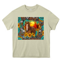 Mossy western horse and desert tumbler Heavy Core Tee - RanaPortraitStore