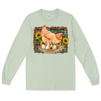 Matcha western farm chicken coop animals eggs sunflowers leopard serape woode Long Sleeve Tee - Artiststas
