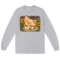 Moon Dust western farm chicken coop animals eggs sunflowers leopard serape woode Long Sleeve Tee - Artiststas