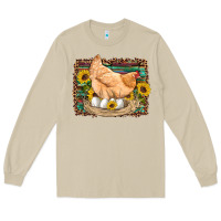 Mushroom western farm chicken coop animals eggs sunflowers leopard serape woode Long Sleeve Tee - Artiststas