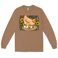 Toasted Coconut western farm chicken coop animals eggs sunflowers leopard serape woode Long Sleeve Tee - Artiststas