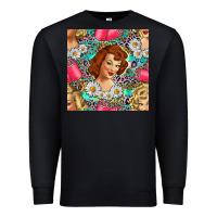 Black Hairdresser Western Girl And Hair Curler Seamless Pattern Bbs Premium Sweatshirt - BundleAndBundleShop