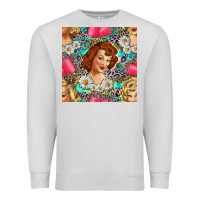 Dove Grey Hairdresser Western Girl And Hair Curler Seamless Pattern Bbs Premium Sweatshirt - BundleAndBundleShop