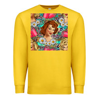 Lemon Hairdresser Western Girl And Hair Curler Seamless Pattern Bbs Premium Sweatshirt - BundleAndBundleShop