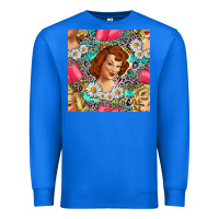 True Royal Hairdresser Western Girl And Hair Curler Seamless Pattern Bbs Premium Sweatshirt - BundleAndBundleShop
