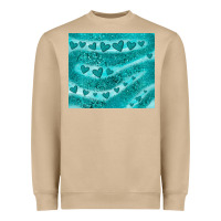 Mushroom turquoise glitter heart Heavyweight Sweatshirt - JahusDesignShop