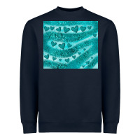 Navy turquoise glitter heart Heavyweight Sweatshirt - JahusDesignShop