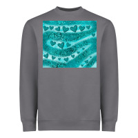 Storm turquoise glitter heart Heavyweight Sweatshirt - JahusDesignShop