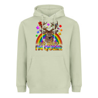 Matcha LGBTQ+ Oh Deer I'm Queer Heavyweight Hoodie - BundleAndBundleShop