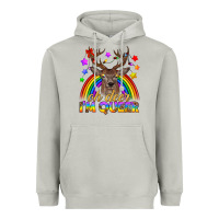Moon Dust LGBTQ+ Oh Deer I'm Queer Heavyweight Hoodie - BundleAndBundleShop