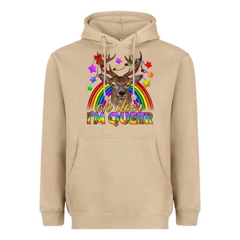 Lgbtq+ Oh Deer I'm Queer Heavyweight Hoodie by BundleAndBundleShop | Teevron