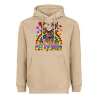Mushroom LGBTQ+ Oh Deer I'm Queer Heavyweight Hoodie - BundleAndBundleShop
