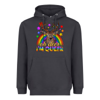 Smoke LGBTQ+ Oh Deer I'm Queer Heavyweight Hoodie - BundleAndBundleShop