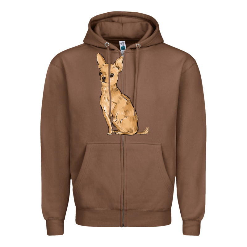 Chihuahua Zipper Hoodie by MaliasSmallBusiness | Teevron