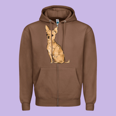 Chihuahua Zipper Hoodie Designed By Maliassmallbusiness