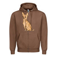 Chestnut chihuahua Zipper Hoodie - MaliasSmallBusiness