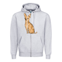 Heather Grey chihuahua Zipper Hoodie - MaliasSmallBusiness