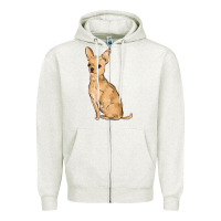 Oatmeal Heather chihuahua Zipper Hoodie - MaliasSmallBusiness