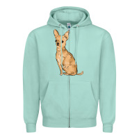 Seafoam chihuahua Zipper Hoodie - MaliasSmallBusiness