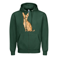 Sports Green chihuahua Zipper Hoodie - MaliasSmallBusiness