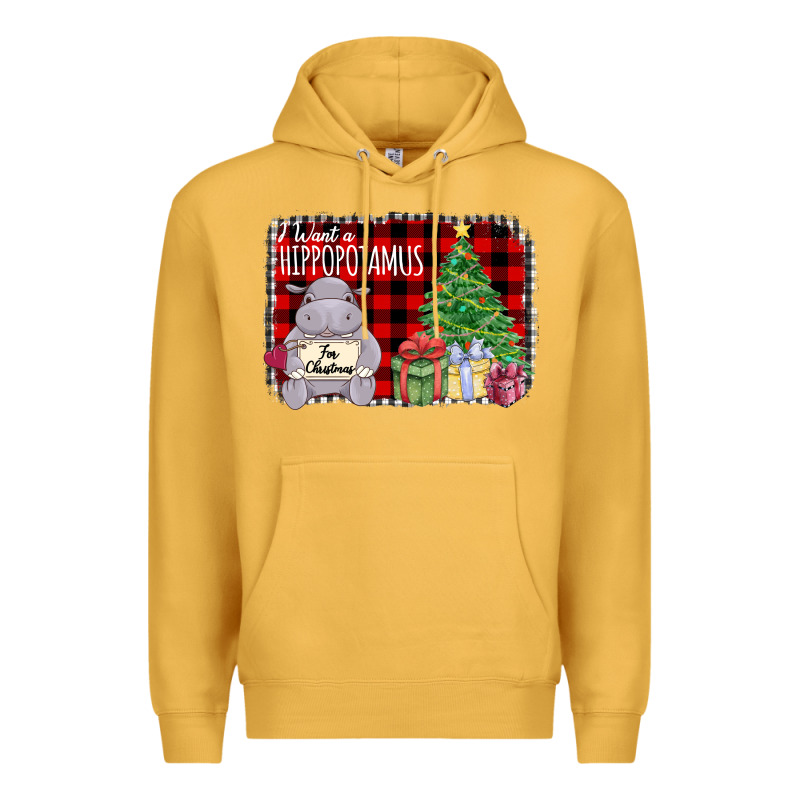 I Want Hippopotamus For Christmas Premium Hoodie by Bettercallsaul | Teevron