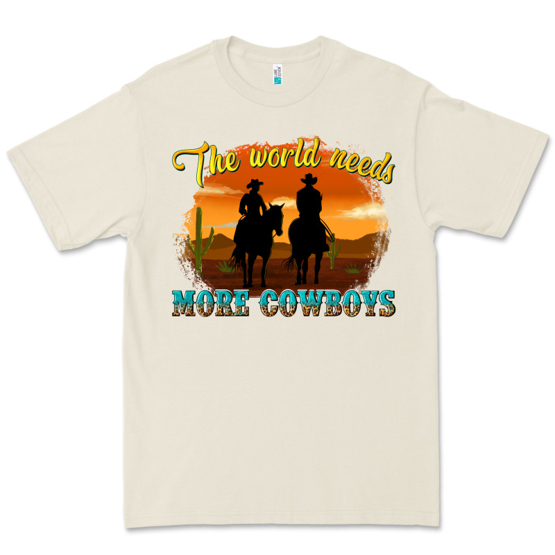 The World Needs More Cowboys Premium Tee by texasbilliewilder | Teevron