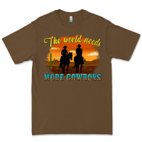 Cacao the world needs more cowboys Premium Tee - texasbilliewilder