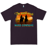 Plum the world needs more cowboys Premium Tee - texasbilliewilder