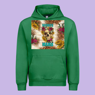 Badass Mama With Flowers Urban Hoodie Designed By Tumblerdesignbyshophia