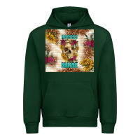 Forest Green badass mama with flowers Urban Hoodie - TumblerDesignByShophia