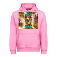 Fuchsia Pink badass mama with flowers Urban Hoodie - TumblerDesignByShophia