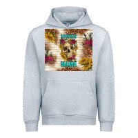 Heather Grey badass mama with flowers Urban Hoodie - TumblerDesignByShophia