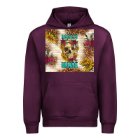 Mauve Wine badass mama with flowers Urban Hoodie - TumblerDesignByShophia