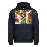Navy badass mama with flowers Urban Hoodie - TumblerDesignByShophia