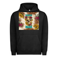 Pigment Black badass mama with flowers Urban Hoodie - TumblerDesignByShophia