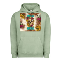Pigment Oil Green badass mama with flowers Urban Hoodie - TumblerDesignByShophia