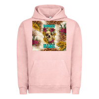 Pigment Salmon badass mama with flowers Urban Hoodie - TumblerDesignByShophia