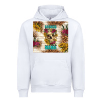 White badass mama with flowers Urban Hoodie - TumblerDesignByShophia