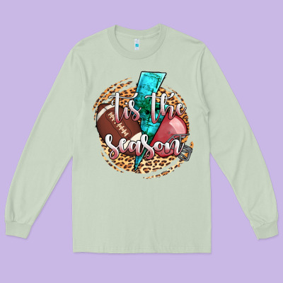 Tis The Season Football Helmet Long Sleeve Tee Designed By Adodesignshop