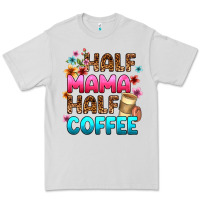 Dove Grey half mama half coffee Premium Tee - Zillion Design Studio