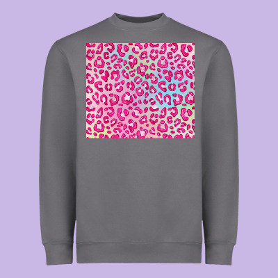 Pink Leopard Glitter Heavyweight Sweatshirt Designed By Jahusdesignshop