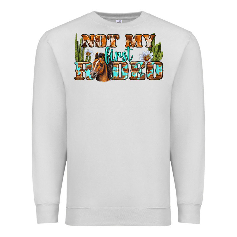 Not My First Rodeo Western Premium Sweatshirt by BundleAndBundleShop | Teevron