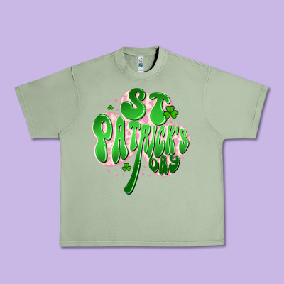 St Patricks Day Clover Urban Heavy Tee Designed By Artiststas