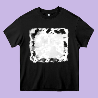 Heavy Core Tee black and white cowhide frames